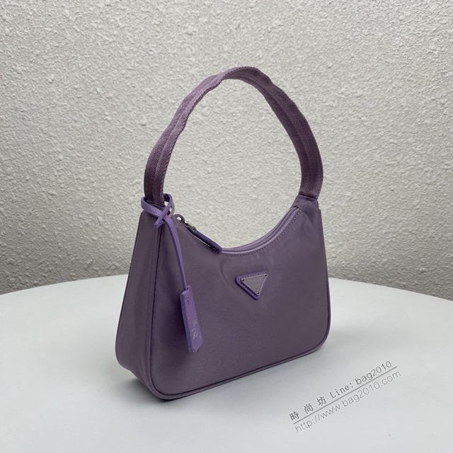 prada女包 普拉達2020專櫃最新款 女士尼龍單肩包 1NE515 Prada升級版HOBO手拎包 Prada腋下包  pyd2308